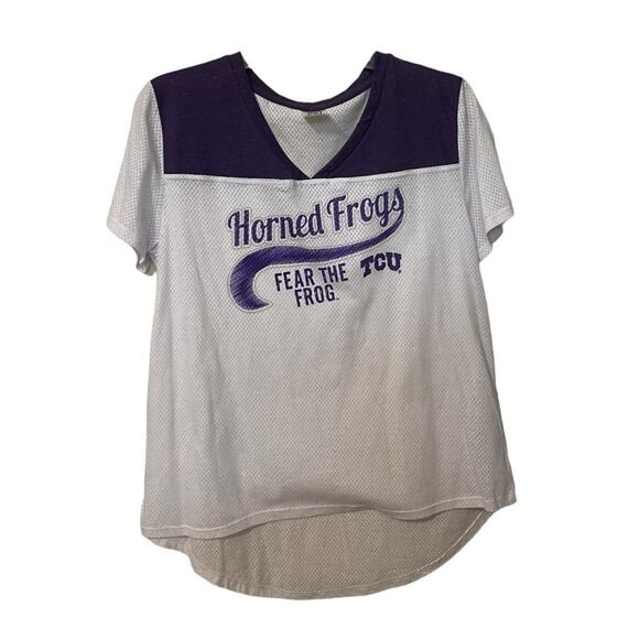 TCU Horned Frogs Waffle Baseball Team Tee Shirt - Size Large - Picture 1 of 5